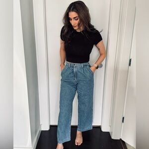 Embark Jean  | Wilfred Jeans | Aritzia| Pleated High Rise Light Blue medium.